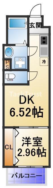 ドゥエリング千林商店街(1DK/1階)の間取り写真