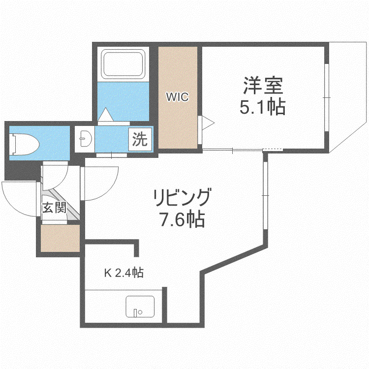 BALBONI SETTE(1LDK/5階)の間取り写真