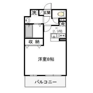 フォレストステージエフ(ワンルーム/1階)の間取り写真