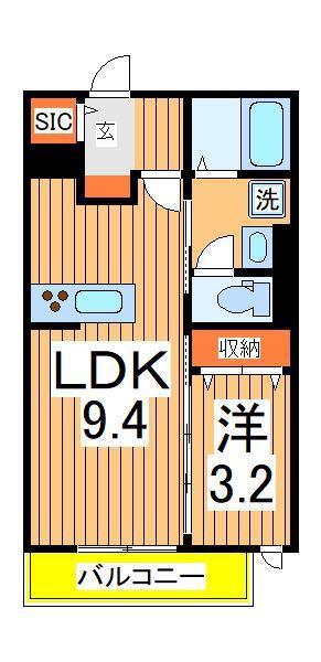 SHIN PRENA シンプラーナ(1LDK/2階)の間取り写真