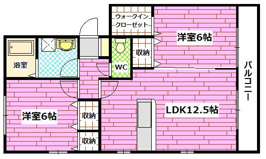アムール祇園(2LDK/2階)の間取り写真