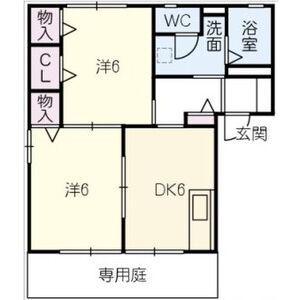 コンフォート貴美(2DK/1階)の間取り写真