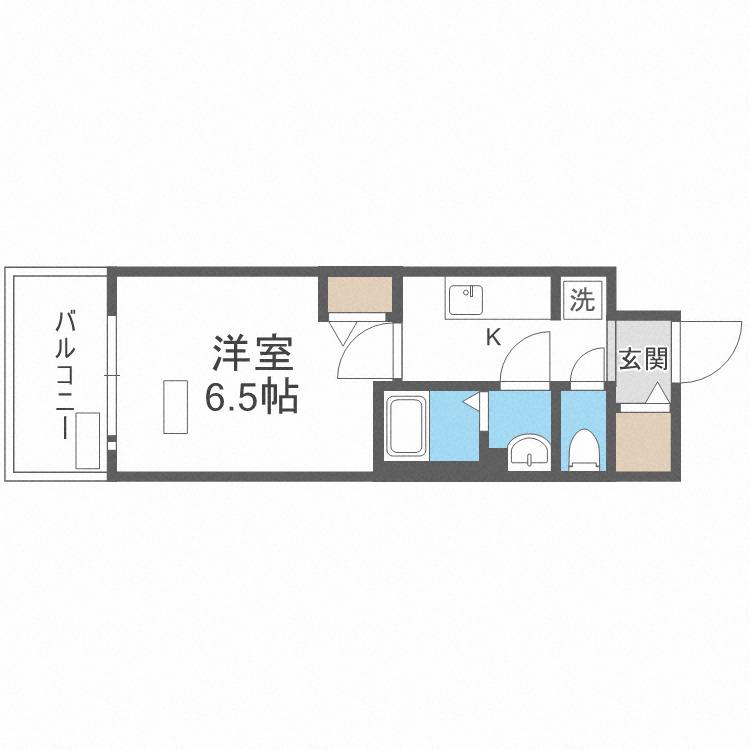 プレサンス桜ノ宮イーサリアル(1K/11階)の間取り写真