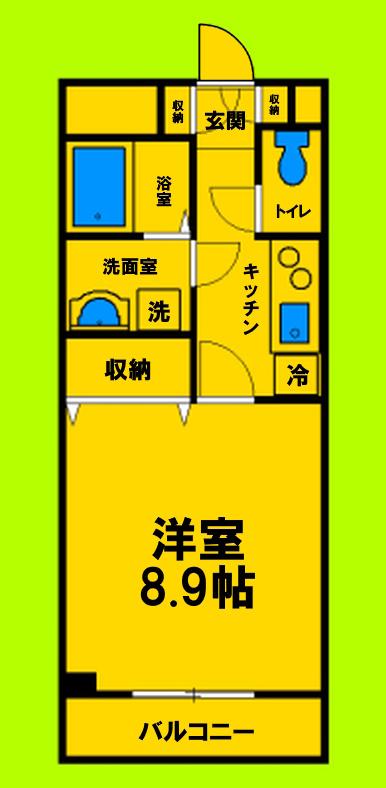 MY ALOUETTE(1K/2階)の間取り写真