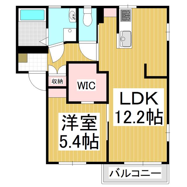 ディアス・サンシャイン(1LDK/1階)の間取り写真