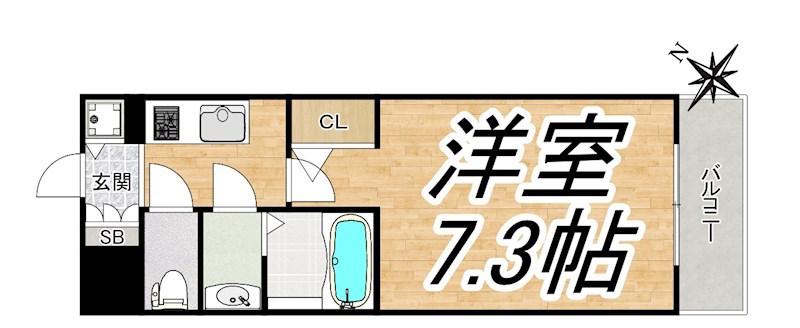 サムティ江戸堀ASUNT(1K/9階)の間取り写真
