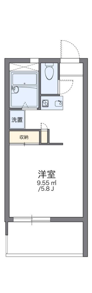 レオパレスハートピア15(1K/2階)の間取り写真