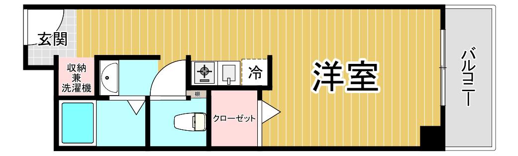 菟原ビル(ワンルーム/4階)の間取り写真