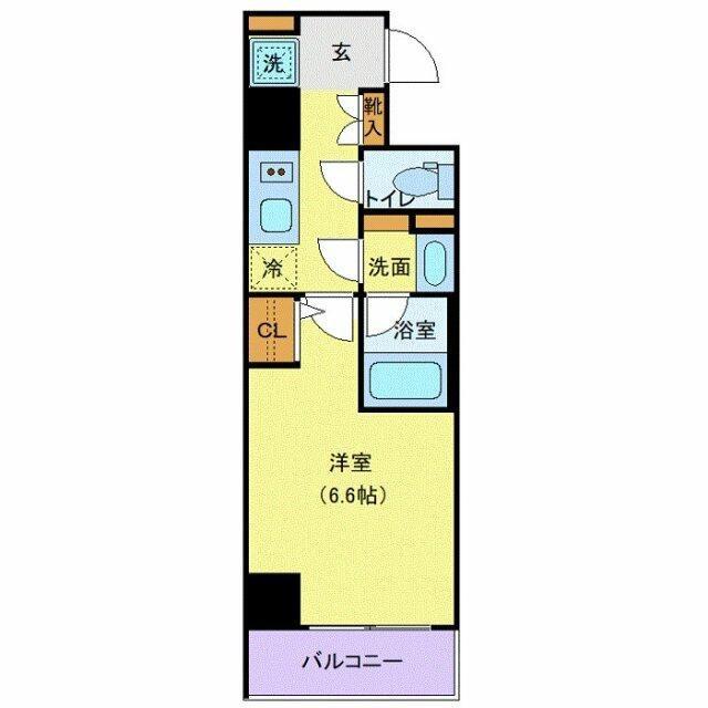 SーFORT鶴見中央(1K/7階)の間取り写真