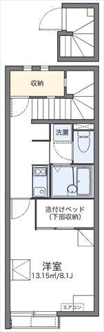 レオネクストR&AII(1K/2階)の間取り写真