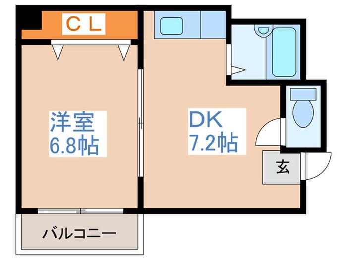 アベニール・プルミエ(1DK/5階)の間取り写真
