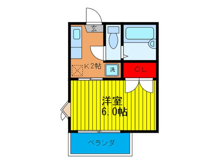 アメニティプラザ(1K/1階)の間取り写真