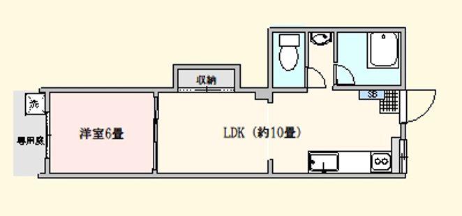 高南レジデンス(1LDK/1階)の間取り写真