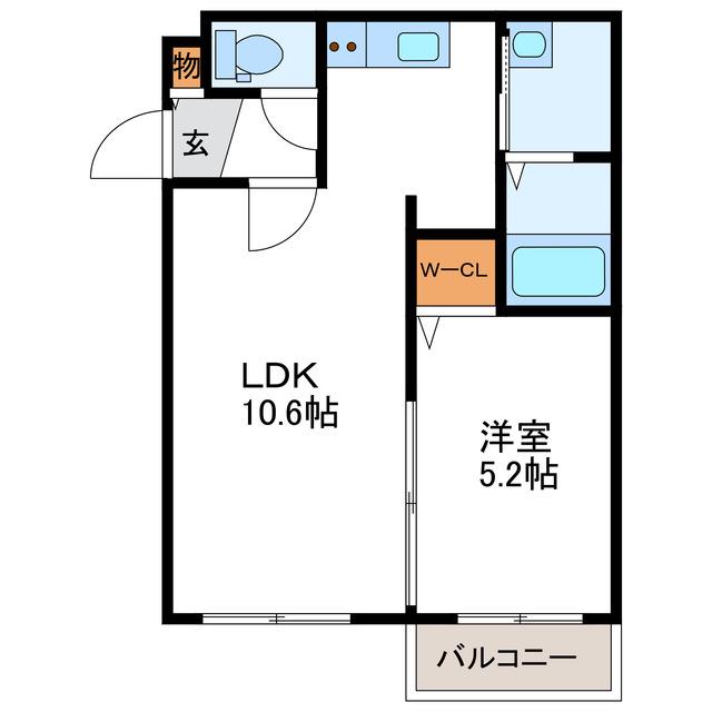 DYNAMIS N12 デュナミスエヌN12(1LDK/1階)の間取り写真