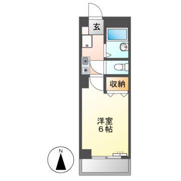 AVENUE諏訪(1K/2階)の間取り写真