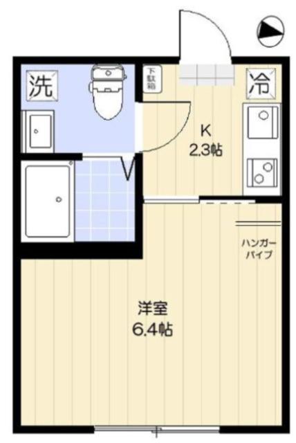 AVEN 京成小岩(1K/1階)の間取り写真
