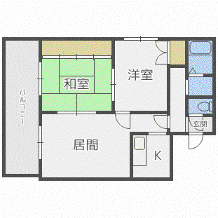 サントノーレ厚別(2LDK/5階)の間取り写真