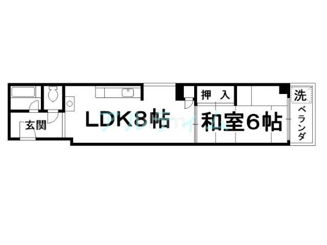 アサヒマンション(1LDK/5階)の間取り写真