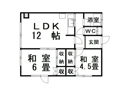 平山マンション(2LDK/1階)の間取り写真