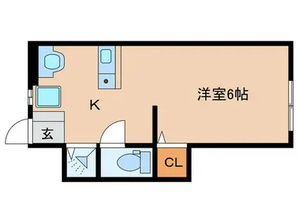 内田ロイヤルマンション(1K/1階)の間取り写真
