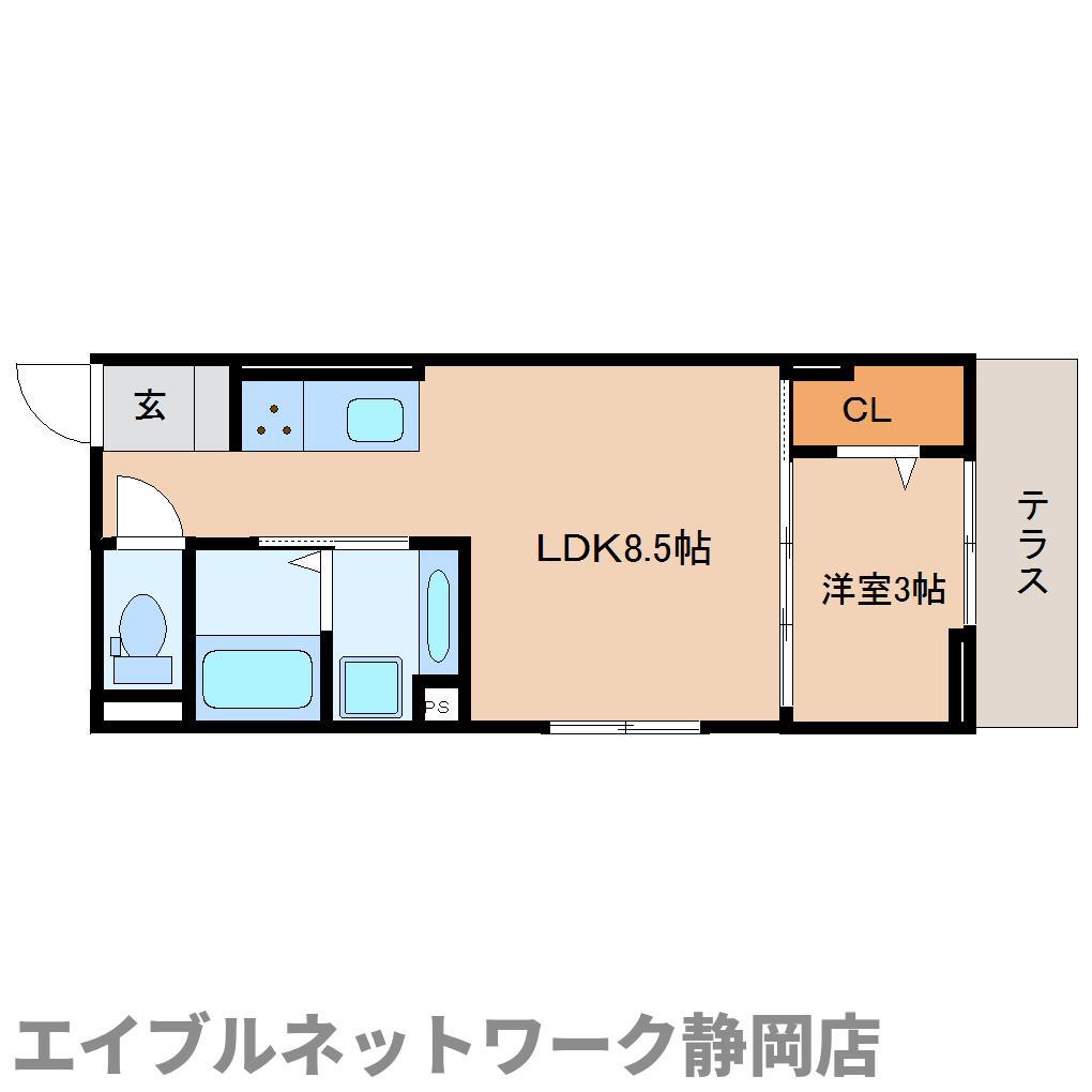D-ROOMエムツー(1LDK/1階)の間取り写真