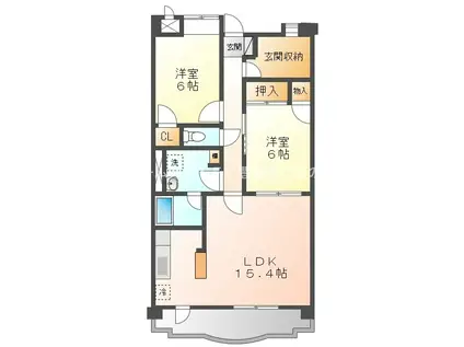 ヴァンクレールONE(2SLDK/3階)の間取り写真