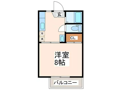 エクセル五島(1K/1階)の間取り写真
