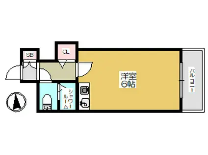 シャルムメゾン都島内代(ワンルーム/5階)の間取り写真