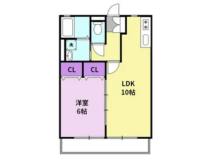 カーザミアI(1LDK/1階)の間取り写真