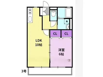 カーザミアI(1LDK/1階)の間取り写真
