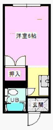 コーポこうよう(1K/2階)の間取り写真
