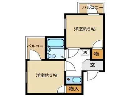 アメニティ新大阪5番館(2K/5階)の間取り写真
