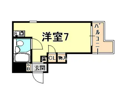 メゾン・ド・御影パートI(ワンルーム/2階)の間取り写真
