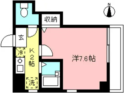 コンフォート・キタミ(1K/3階)の間取り写真