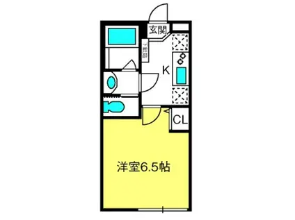 VITA大成(1K/1階)の間取り写真