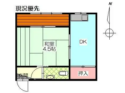 コーポ石垣(1DK/3階)の間取り写真