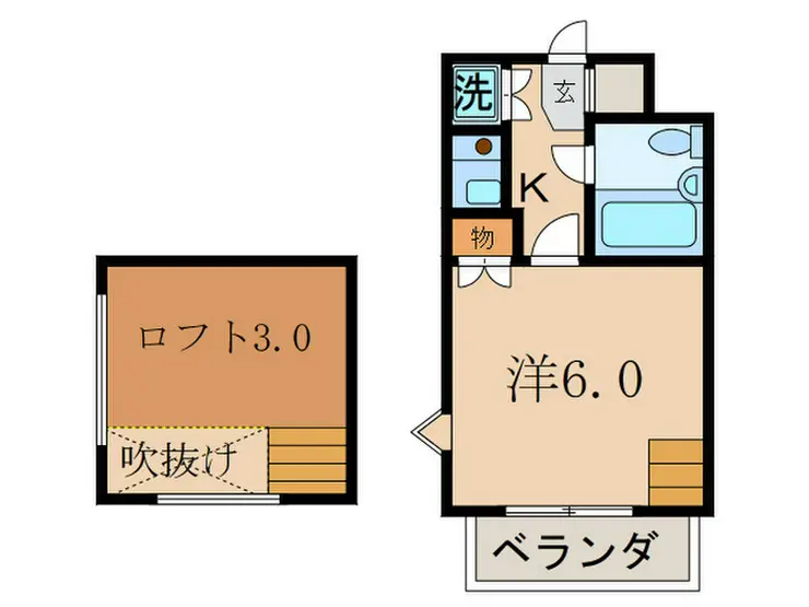 アサカシオン上野毛 2階階 間取り