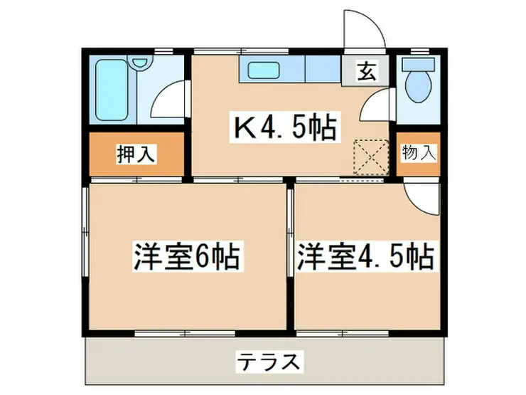 ハイム青木 1階階 間取り