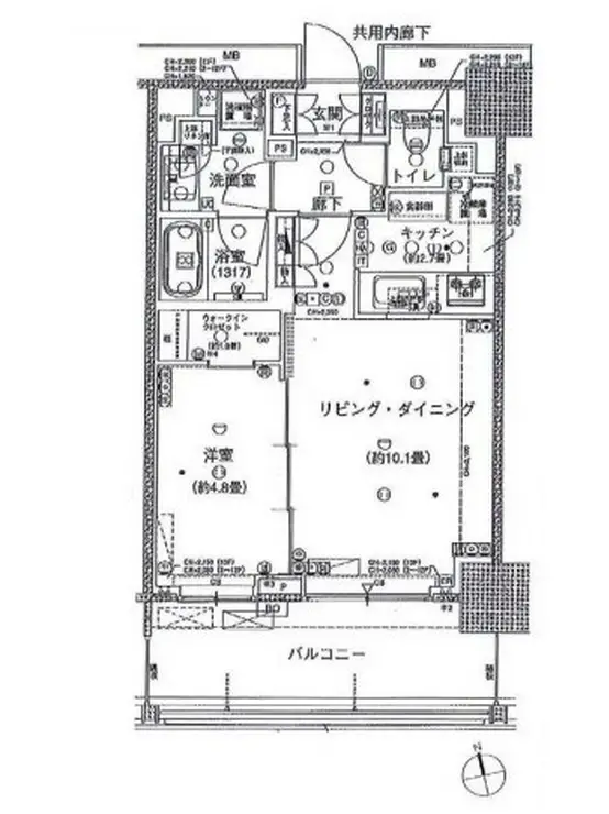 パークタワー西新宿エムズポート 4階階 間取り