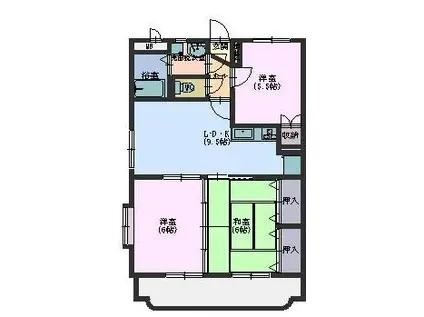 レピエス A(3LDK/1階)の間取り写真