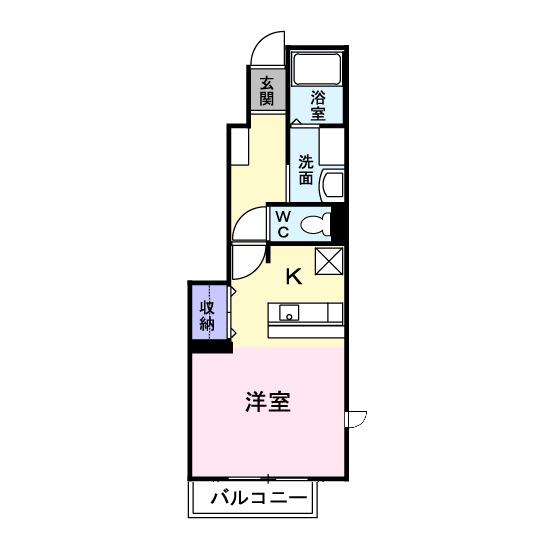 サニーヴィラS(1K/1階)の間取り写真