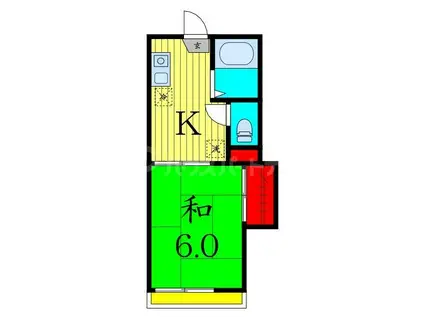 ドルチェ 友(1K/2階)の間取り写真