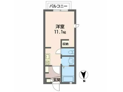シャルマンシャンブル(ワンルーム/1階)の間取り写真