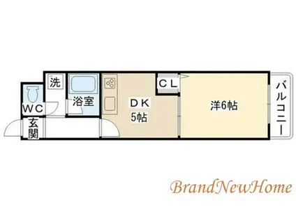 アルデール中百舌鳥(1DK/4階)の間取り写真