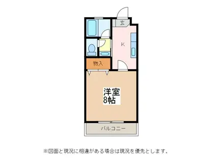 メゾンラッキーレスト(1K/3階)の間取り写真