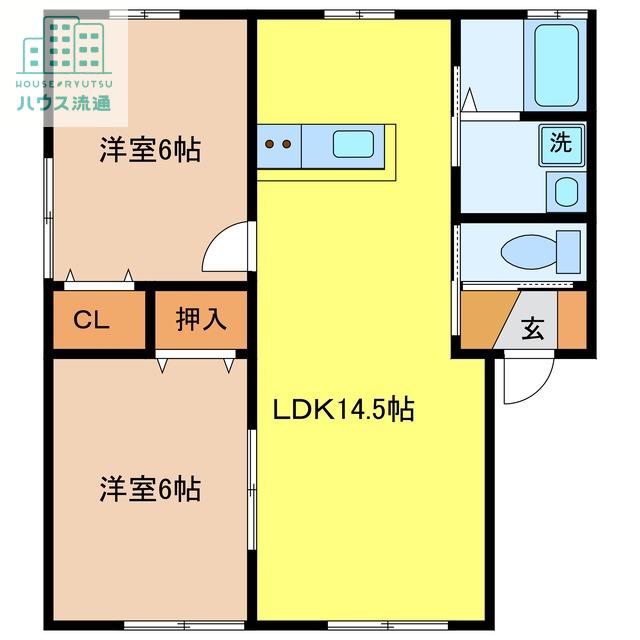 アドバンテイジII(2LDK/2階)の間取り写真