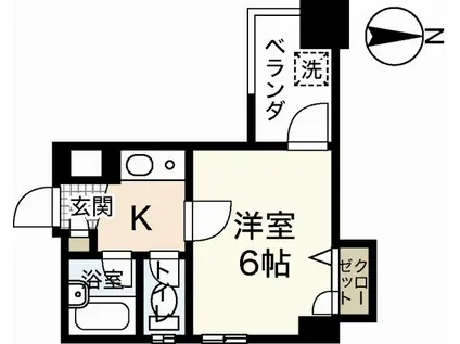 第2片山ビル(1K/3階)の間取り写真