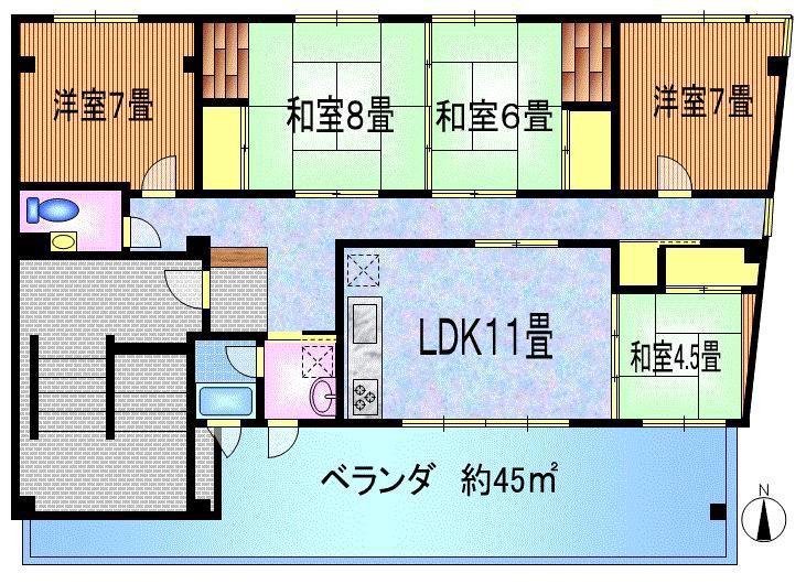 ニューYSビル(5LDK/4階)の間取り写真