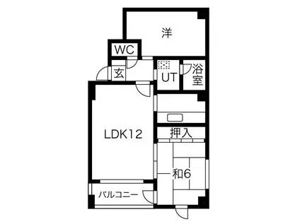 SK麻生36(2LDK/2階)の間取り写真