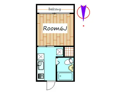 ハイツゆあーず(1K/3階)の間取り写真